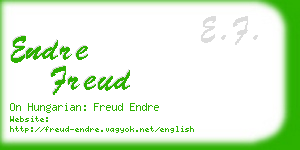 endre freud business card